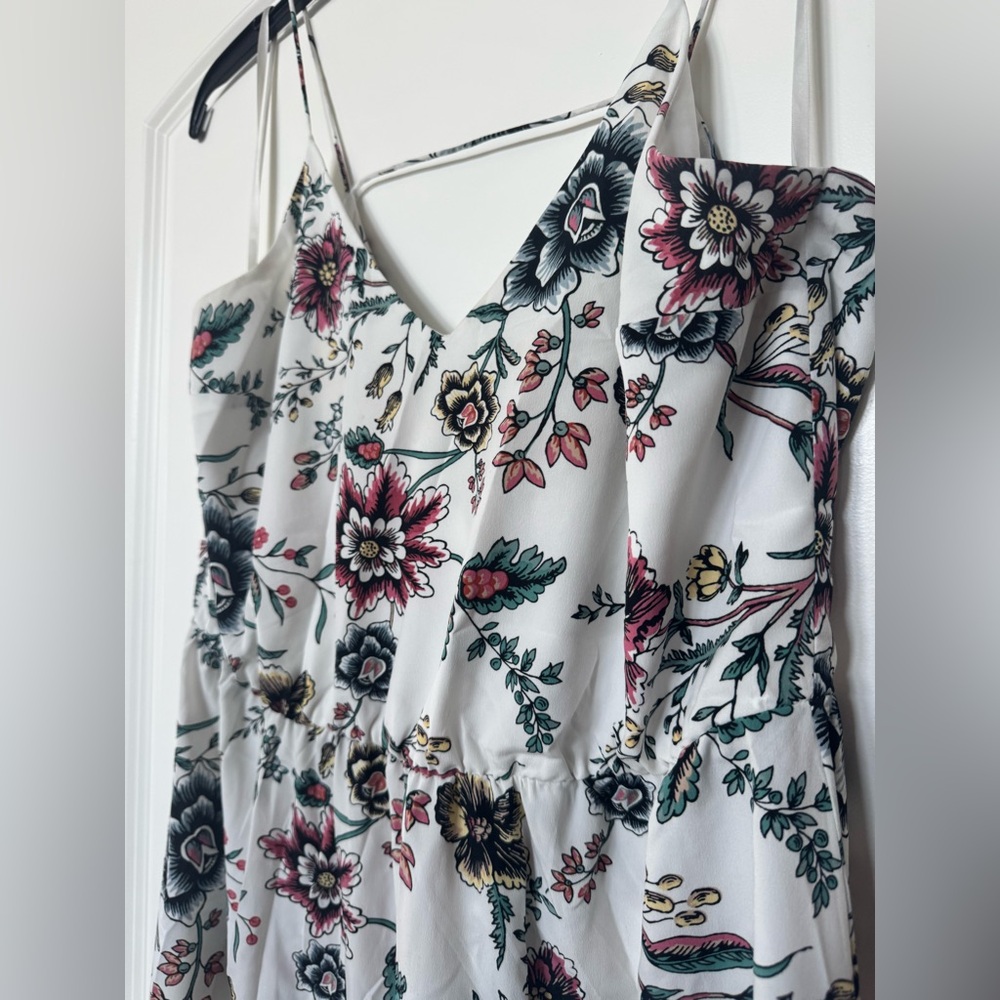 Loft Floral Spaghetti Strap Maxi Dress size 12p - Picture 3 of 6